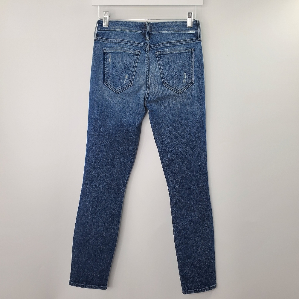 MOTHER The Looker Crop Gypsy Skinny Jeans Distressed - Picture 5 of 9